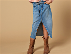 Kids ONLY medium blue denim midi cowboynederdel